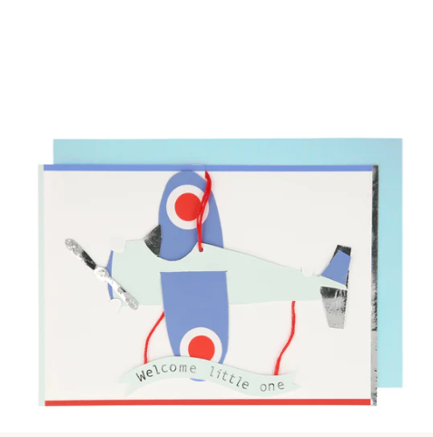 Aeroplane Baby Card