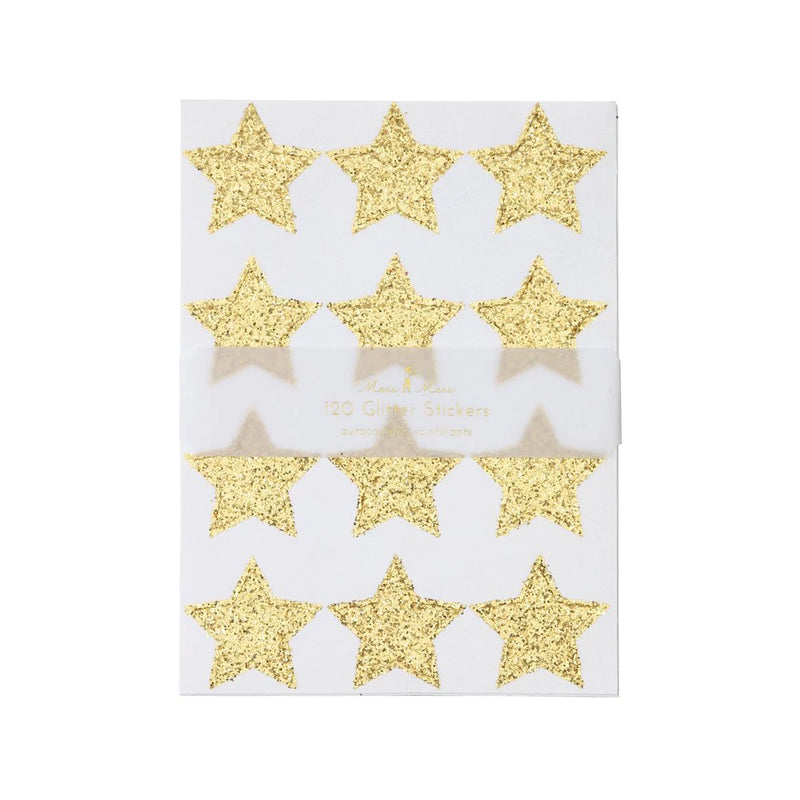 Chunky gold glitter star