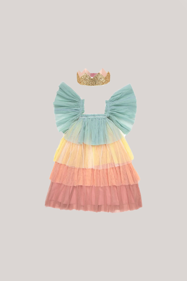 Rainbow Ruffle Princess Dress Up 3-4 years