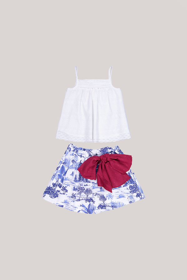 Conj. Short Con Camisa Blanca