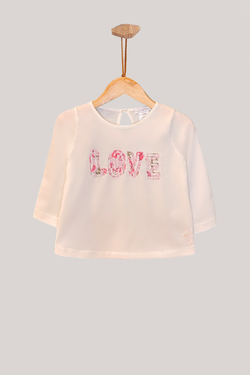 T-Shirt Juliette  C/Est. Ml Pima Off White/Rojo