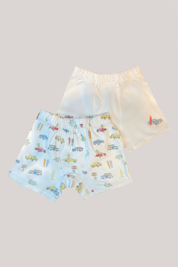 BOXER CALIFORNIA SET X 2 BCO/AZULINO