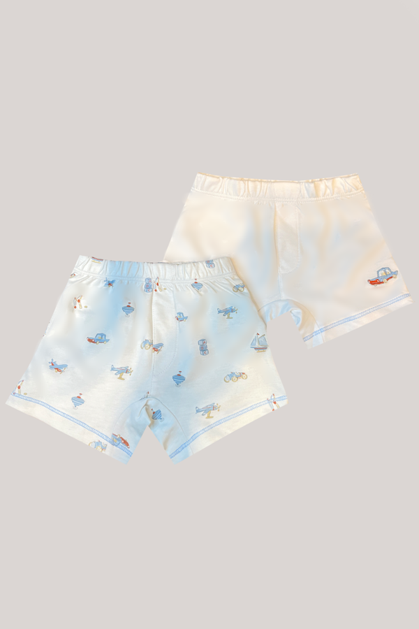 Boxers Playtime Set X 2 Bco/Celeste