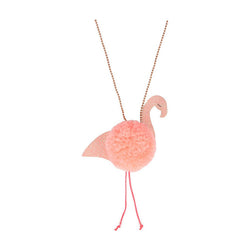 Flamingo Pompom Necklace