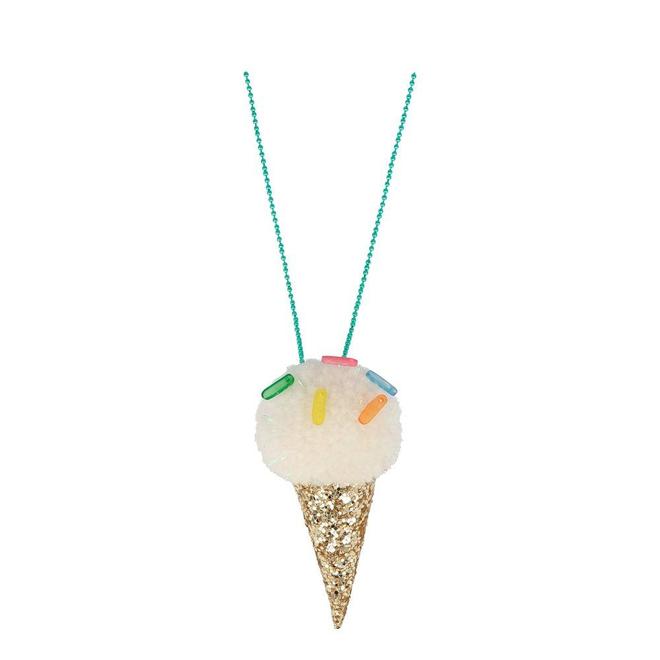 Ice Cream Pompom Necklace