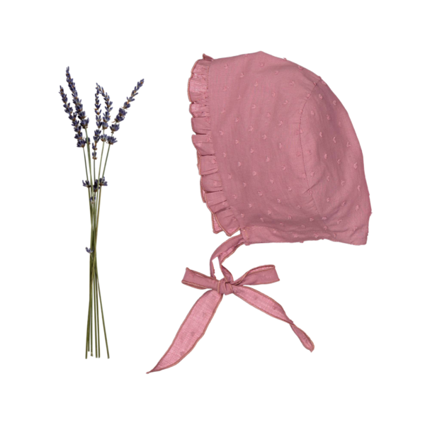 Pink plumetti bonnet