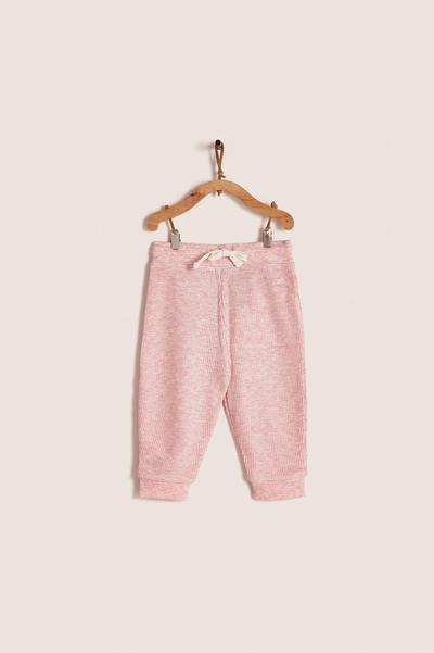 SIDNEY PIMA COLORS WAFFLE PINK MELANGUE PANTS