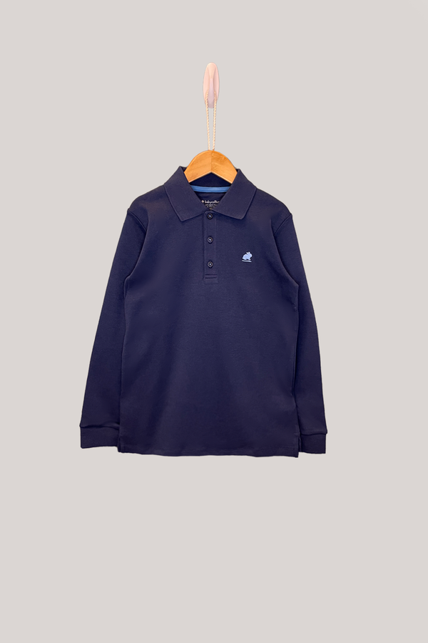T-SHIRT WITH POLO ML PIMA COLORS BLUE
