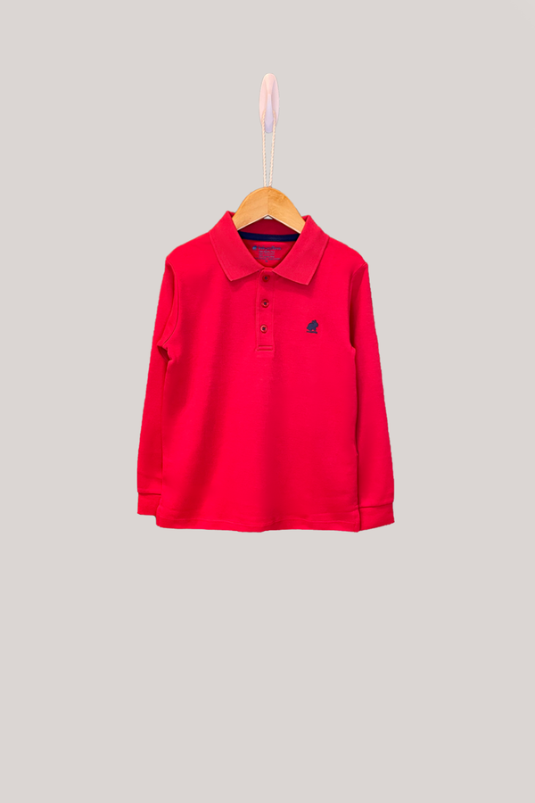 T-SHIRT WITH POLO ML PIMA COLORS RED