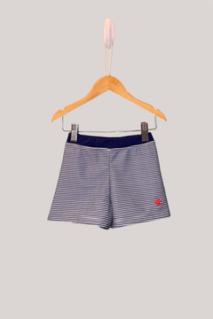 Short De Baño Stripes Lycra Azulino