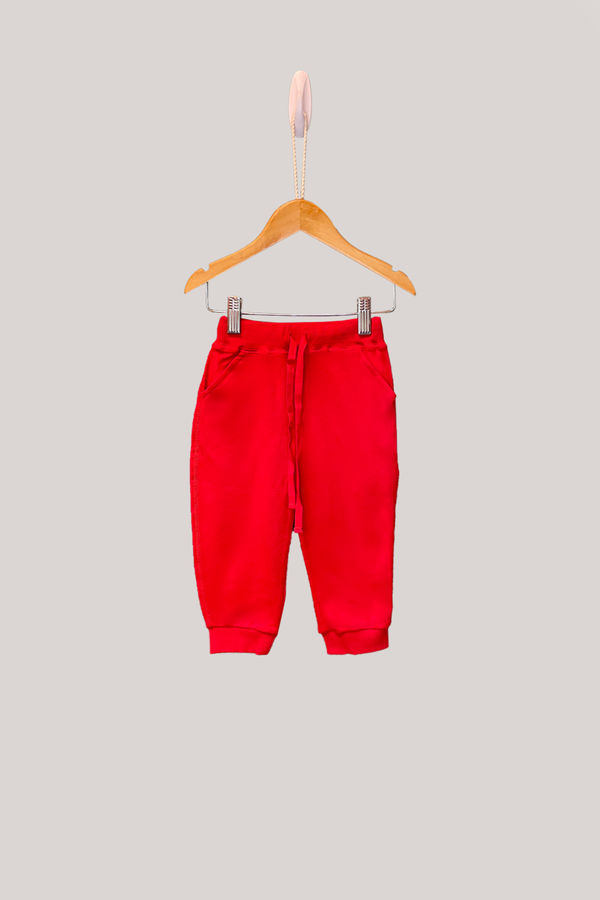 SWEATPANT INTLCK PIMA COLORS RED