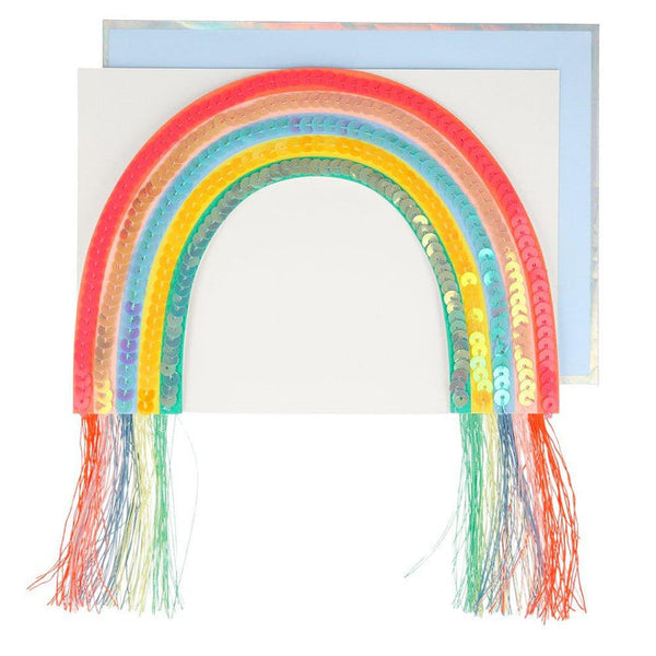 Sequin Rainbow Stand-Up Card