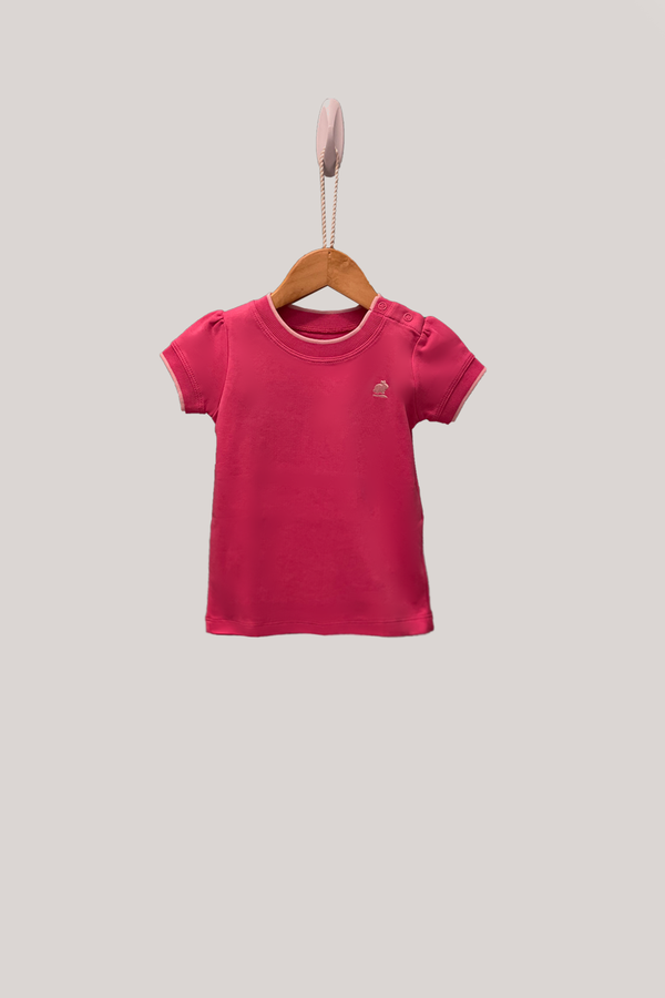 T-SHIRT GIRL MC PIMA COLORS FUCHSIA