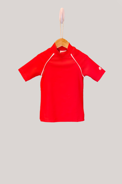 T-Shirt Lycra Spf Playa Rojo Tropical