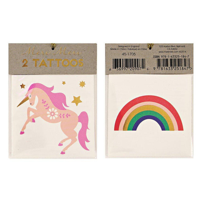 Unicorn & Rainbow Small Tattoos