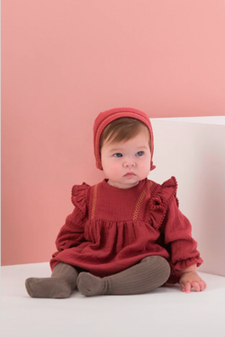Baby dress with brown pants