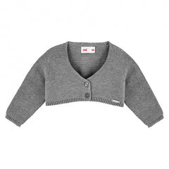 Chaqueta Corta Rebeca Punto Gris Claro